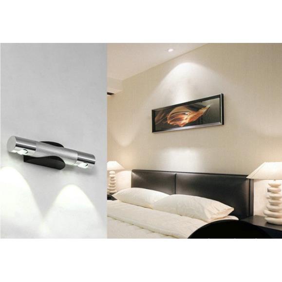 Đèn led trang trí gắn tường trục xoay 2 mắt led