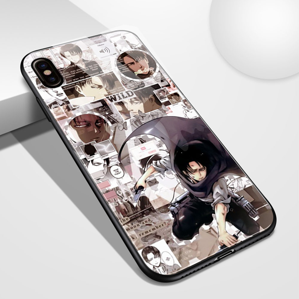 Ốp Lưng Mặt Kính Họa Tiết Attack On Titan Cho Iphone 6 6s 7 8 Plus X Xr Xs Max 11 12 Pro Max 12 Mini