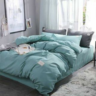 Cotton Tici Bộ Chăn Ga Gối Phối Màu Mới