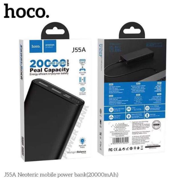 PIN SẠC DỰ PHÒNG CHÍNH HÃNG HOCO. CAO CẤP J55 10.000mAh ( BIN STORE 24H )