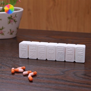 Cute Long One-week Pill Box Portable Seven-cell Portable Mini Sealed Small Pill Box Storage Box MM