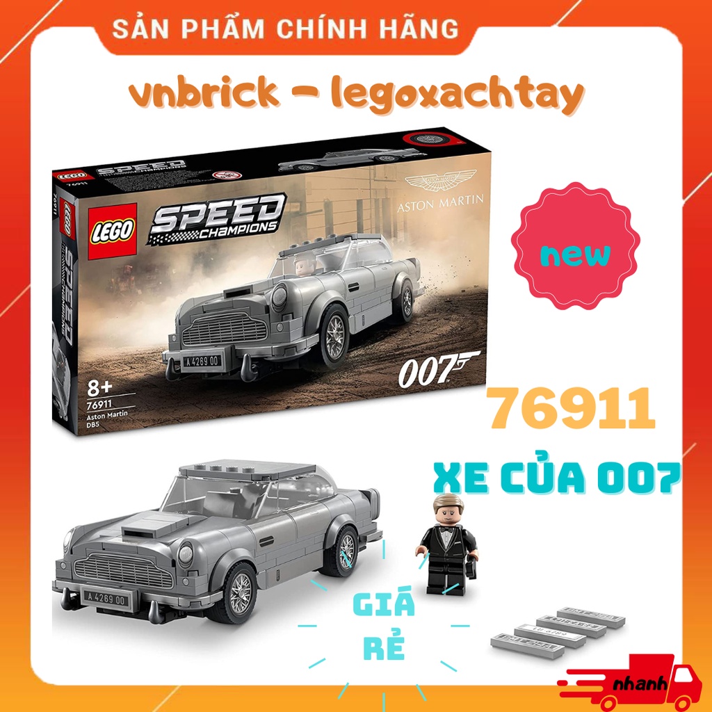 LEGO Speed Champions 76911 Mô Hình Lắp Ráp Xe 007 Aston Martin DB5