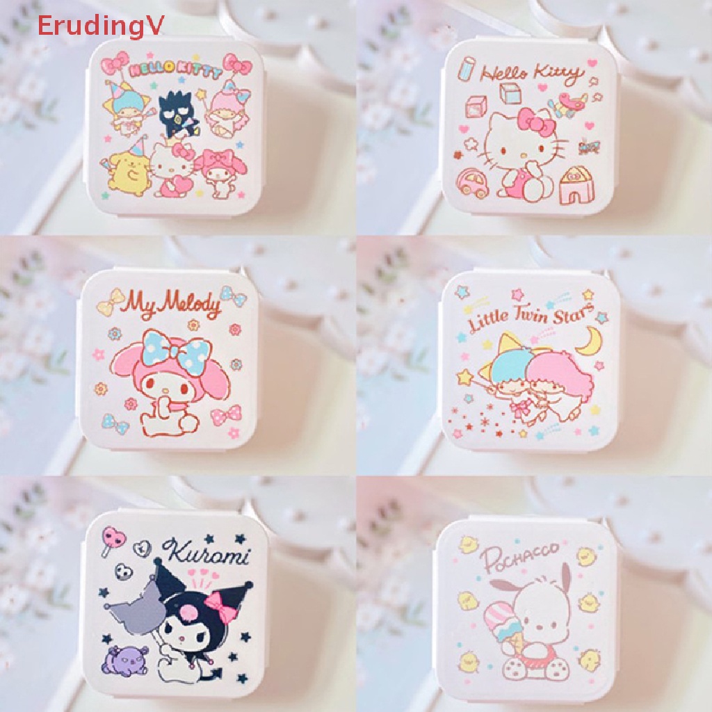 [ErudingV] Hộp Đựng Thức Ăn Trưa Hình Vuông Có Khóa Cài Kín Trái Cây Cho Học Sinh [Mới]