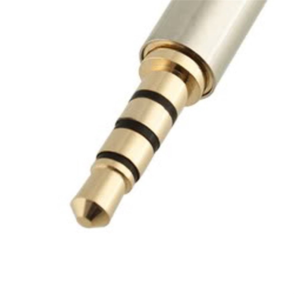 A Gold 3.5mm Male  to 2.5mm Female  Audio Stereo Headphone Jack Adapter Converter