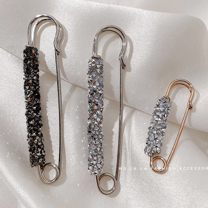 Ghim Cài Áo/Áo Khoác Cardigan Đính Pha Lê Nhân Tạo Chống Chói Thời Trang Hàn Quốc