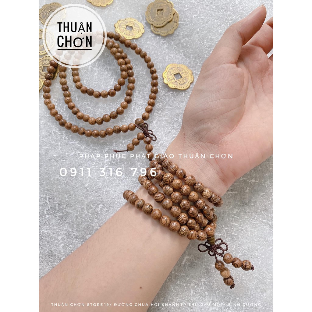 Dây gổ quấn tay/ dây gỗ 108 hạt ( THUẬN CHƠN )