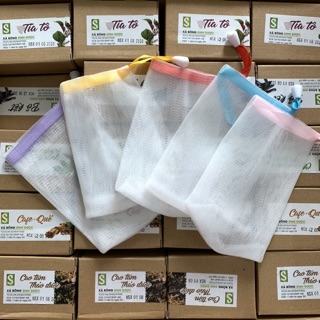 Túi lưới tạo bọt đựng xà phòng