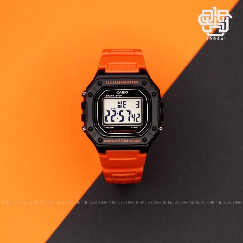 Đồng hồ nam Casio W-218H-4B2 dây nhựa chính hãng