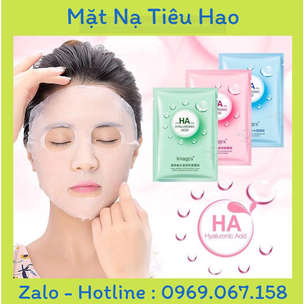 Mặt nạ giấy dưỡng trắng da mụn cấp ẩm thải độc HA Images - mn02