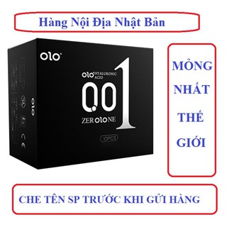 Bao cao su OLO [MỎNG NHẤT THẾ GIỚI] - 0,01mm, CHỐNG XUẤT TINH SỚM - benzocain 5%10 cái/1 hộp bcs