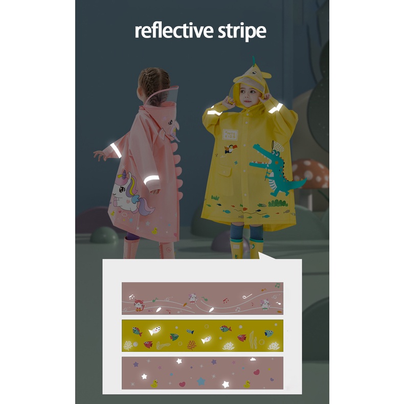 Áo Mưa Chống Thấm Nước Thiết Kế Dễ Thương Cho Bé Mẫu Giáo