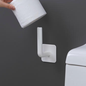 Móc dán tường, móc dính tường hình chữ L đa năng treo cuộn giấy, nắp nồi tiện lợi