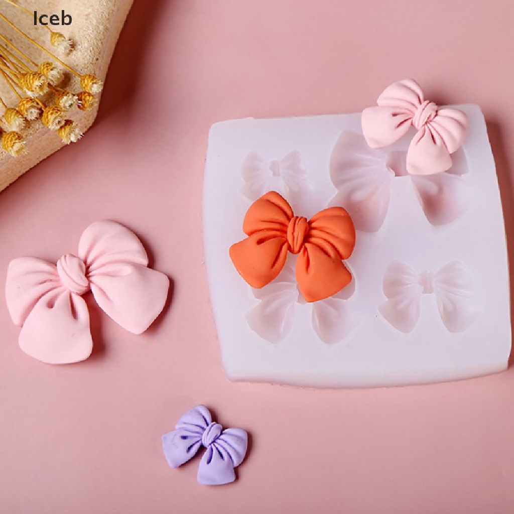 Khuôn silicone tạo hình làm bánh kẹo hình nơ 3D
