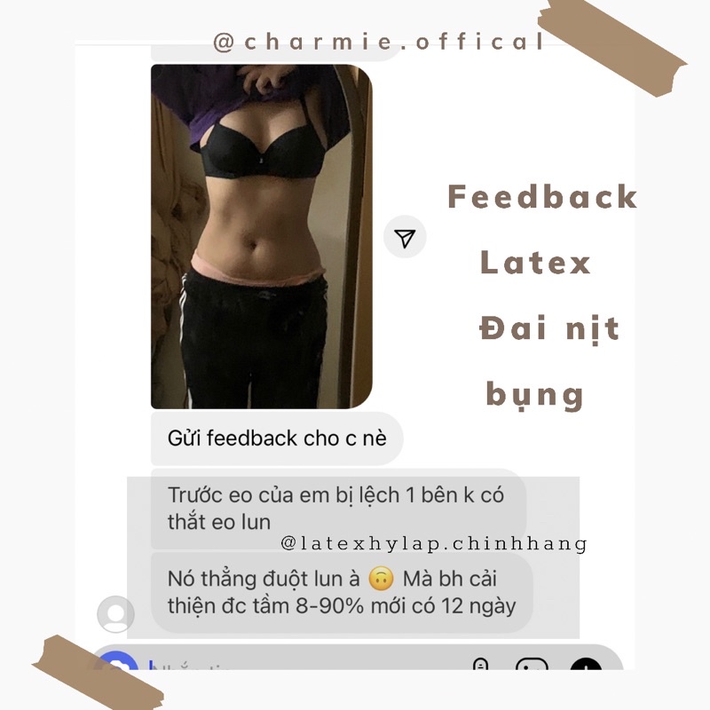 Đai Gen nịt bụng Latex 25 xương Nguyên tấm - Spring Latex by Charmie