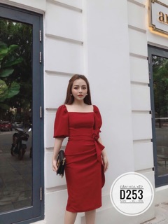 Bigsize Đầm hoa xếp D253