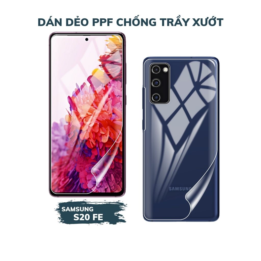 Samsung S20 FE_Dán dẻo PPF trong suốt bảo vệ màn hình, chống trày xướt