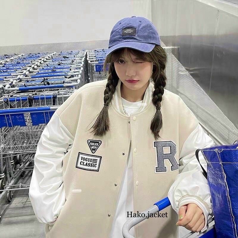 Áo khoác form rộng bomber Unisex chất da pha 2 lớp form rộng đẹp chống nắng dành cho nam nữ MR- AN STORE
