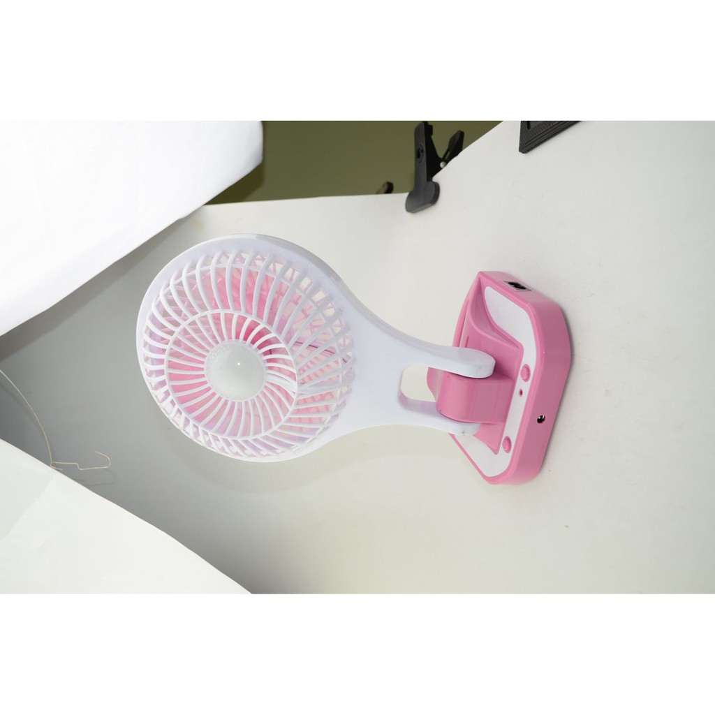 [Mã ELHA22 giảm 5% đơn 300K] Quạt tích điện gấp gọn Folding Fan LR-2018 có đèn LED