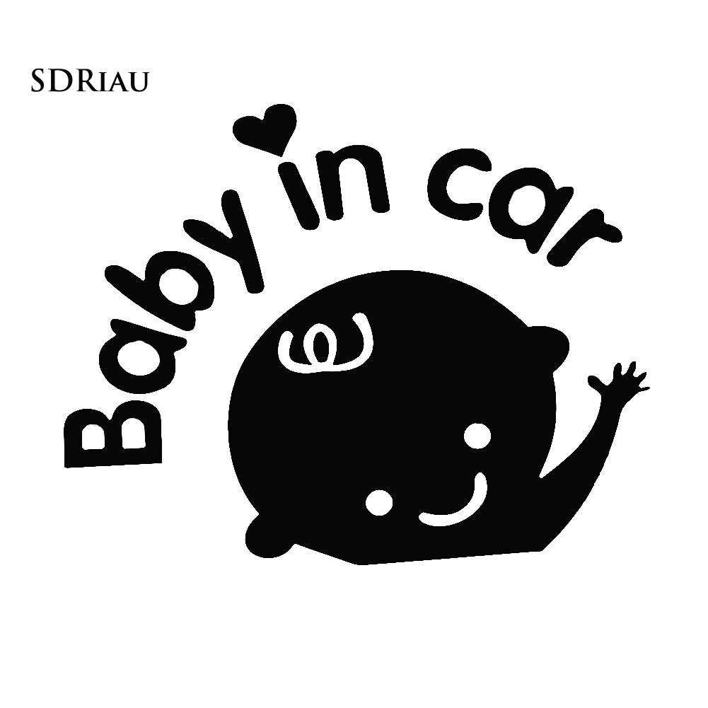 Decal dán trang trí phản quang in chữ &quot; Baby in Car &quot; cho xe hơi