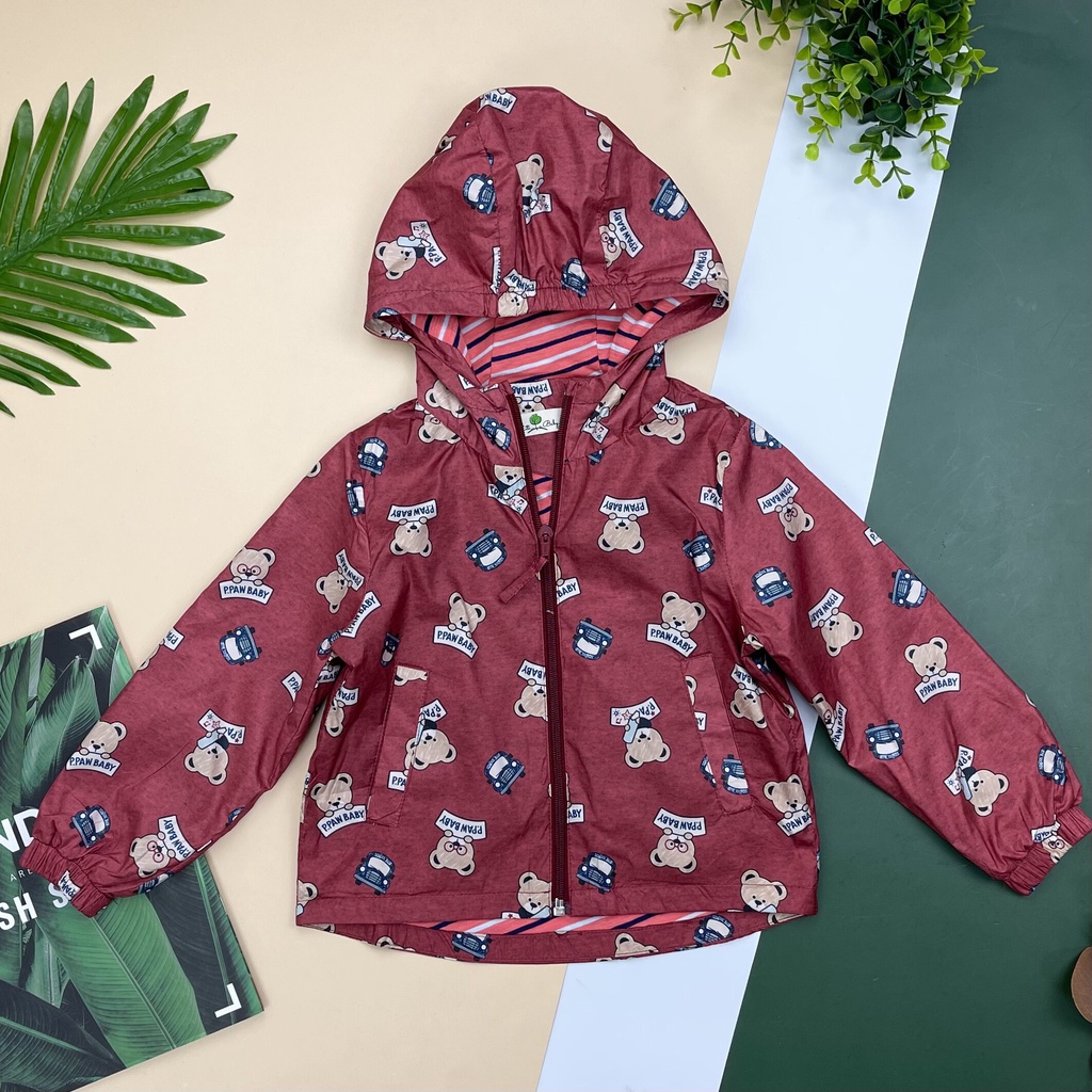 Áo gió họa tiết bé gái, bé trai hai lớp size 6-10T cho bạn từ 19-32kg. Chất gió dày dặn, đẹp, lót cotton siêu đẹp