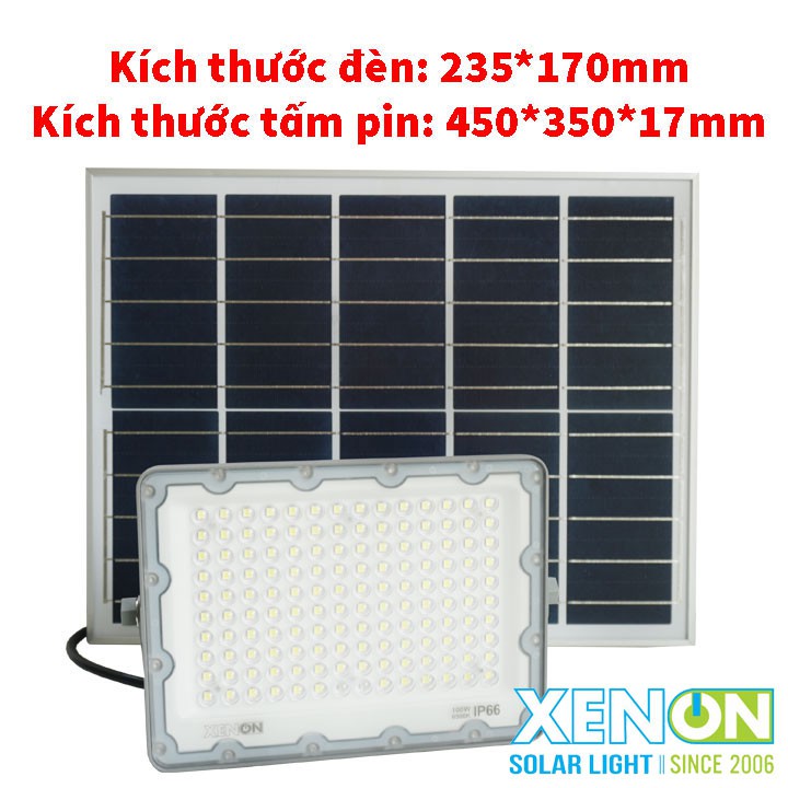 Đèn pha năng lượng mặt trời Xenon Deluxe cao cấp chính hãng DL03-100W