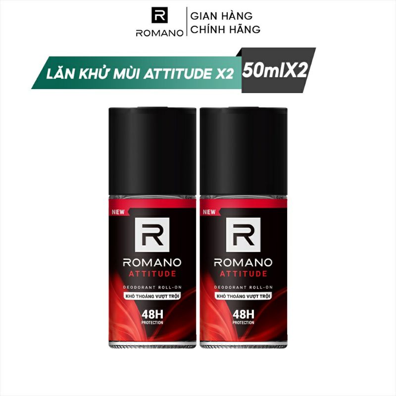 Lăn Khử Mùi Nam Romano 50ml Kháng Khuẩn và Khô Thoáng Cả Ngày