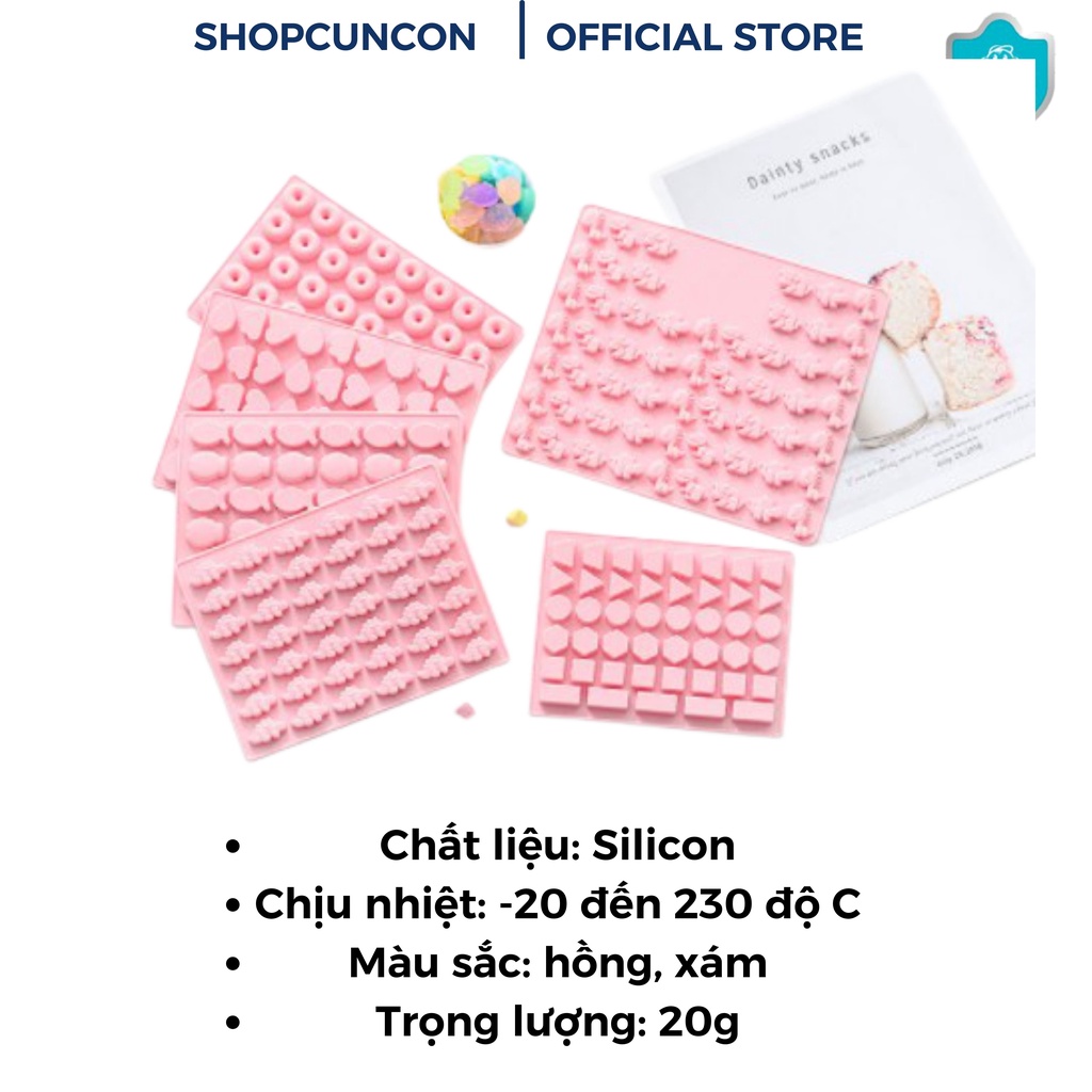 Khuôn làm kẹo dẻo cho bé bằng sillicon dẻo chịu nhiệt cao, khuôn sillicon làm kẹo chipchip