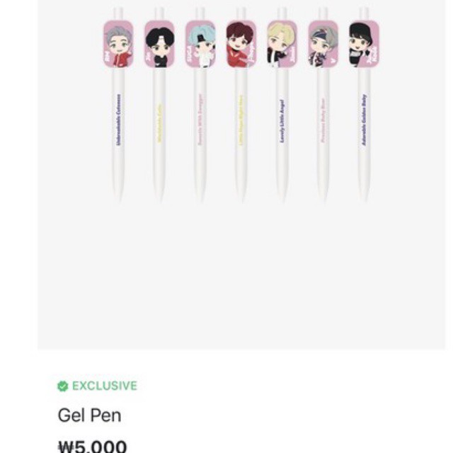 BÚT BTS TINYTAN - Gel Pen BTS