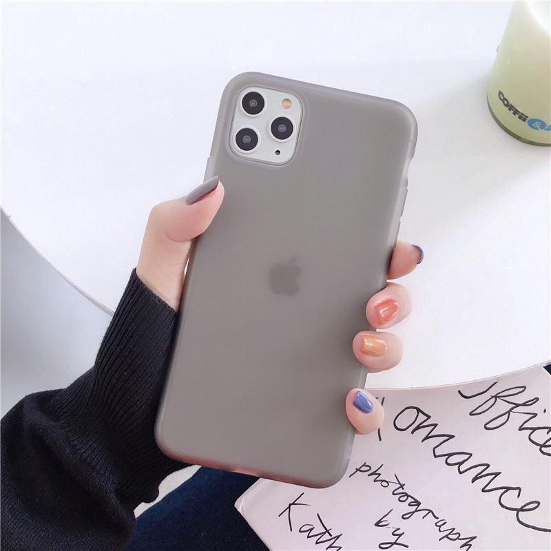 Ốp điện thoại silicon mềm màu trơn thời trang đơn giản cho IPhone 11 11 Pro 11 Pro Max 7 8 7 Plus 8 Plus X XS XR XS Max