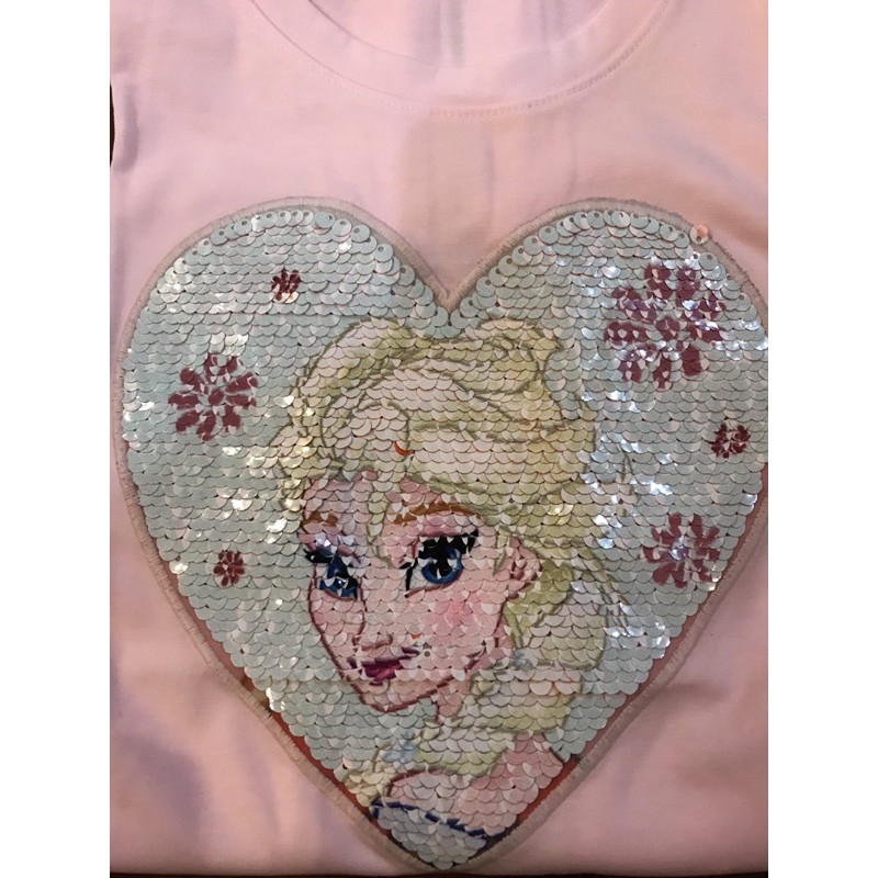 Áo thun HM kim sa cotton hình Elsa ...cho bé gái 1-10T
