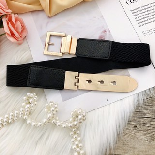 dây nịt eo mặc đầm kim thun bản 3cm