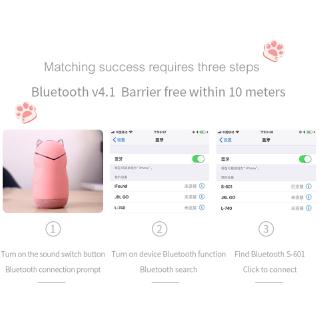 Loa Bluetooth 4.2 Hình Mèo Có Đèn Led