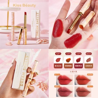 [Hàng mới về] Son môi Kiss Beauty dưỡng ẩm mềm mịn với 4 màu xinh xắn tùy chọn