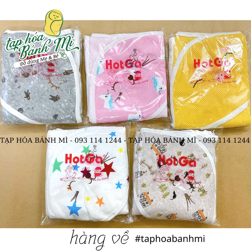 Khăn choàng ủ quấn bé vải cotton Hotga nhiều mẫu