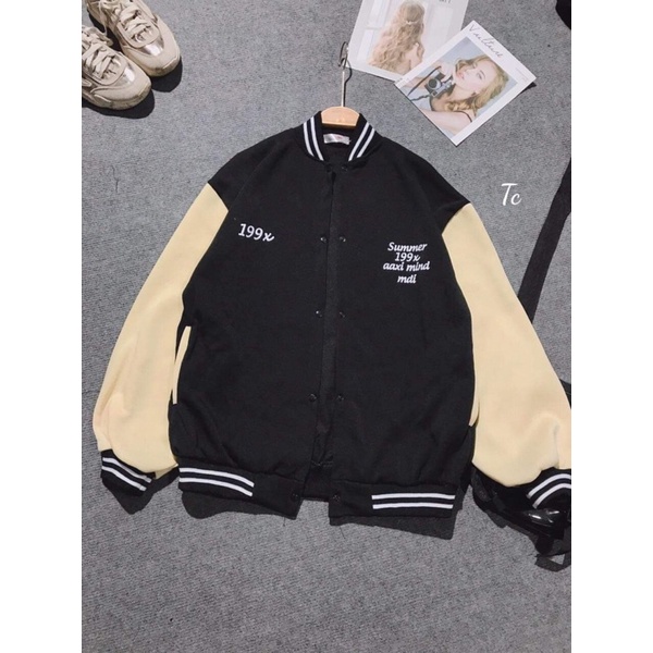 Áo khoác bomber 199x tay bo dệt TC12