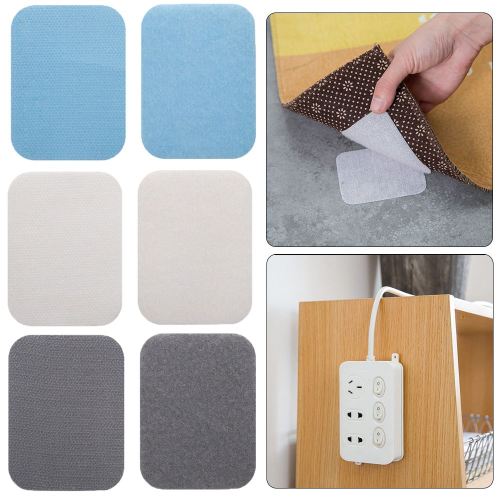 Set 10 cặp miếng dán hình vuông chống trượt dùng để trang trí ghế sofa