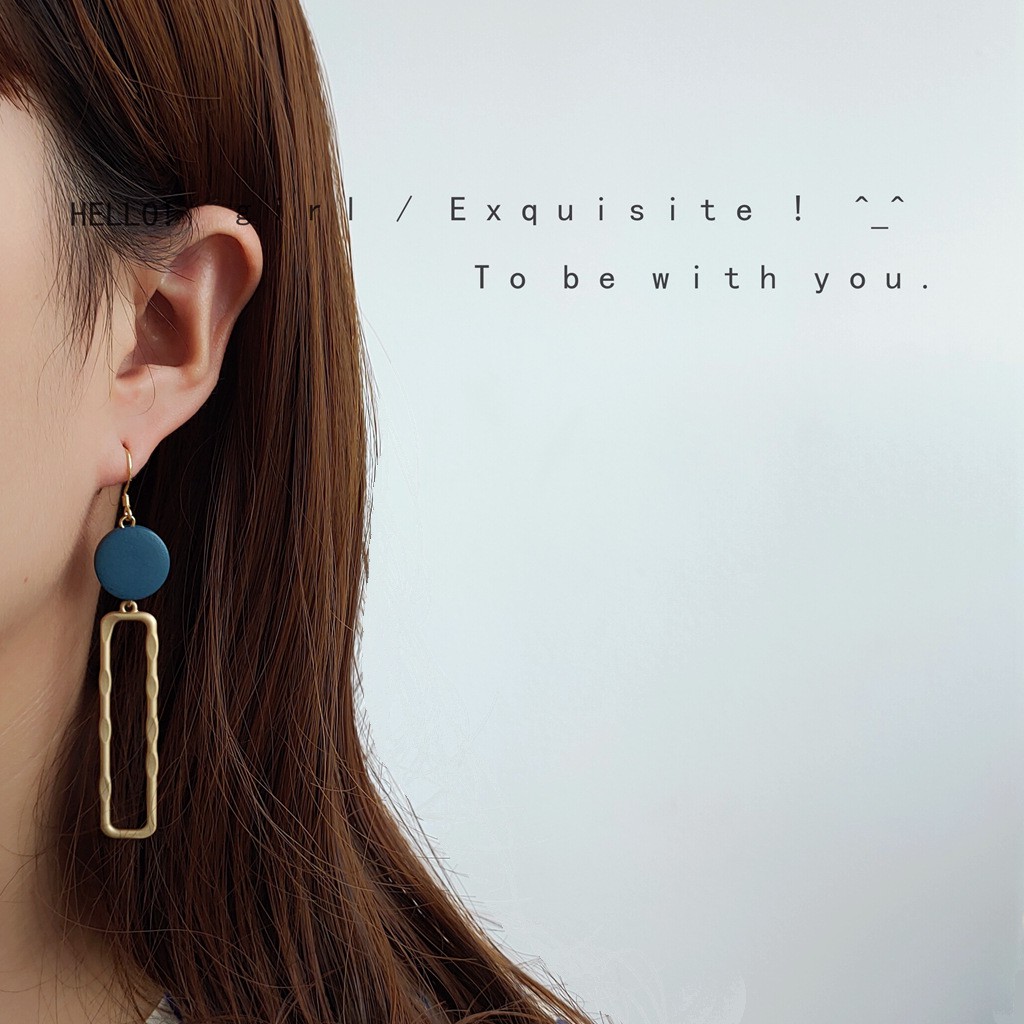 Bông tai thiết kế - phong cách hàn quốc - set xanh biển cả #B569-570