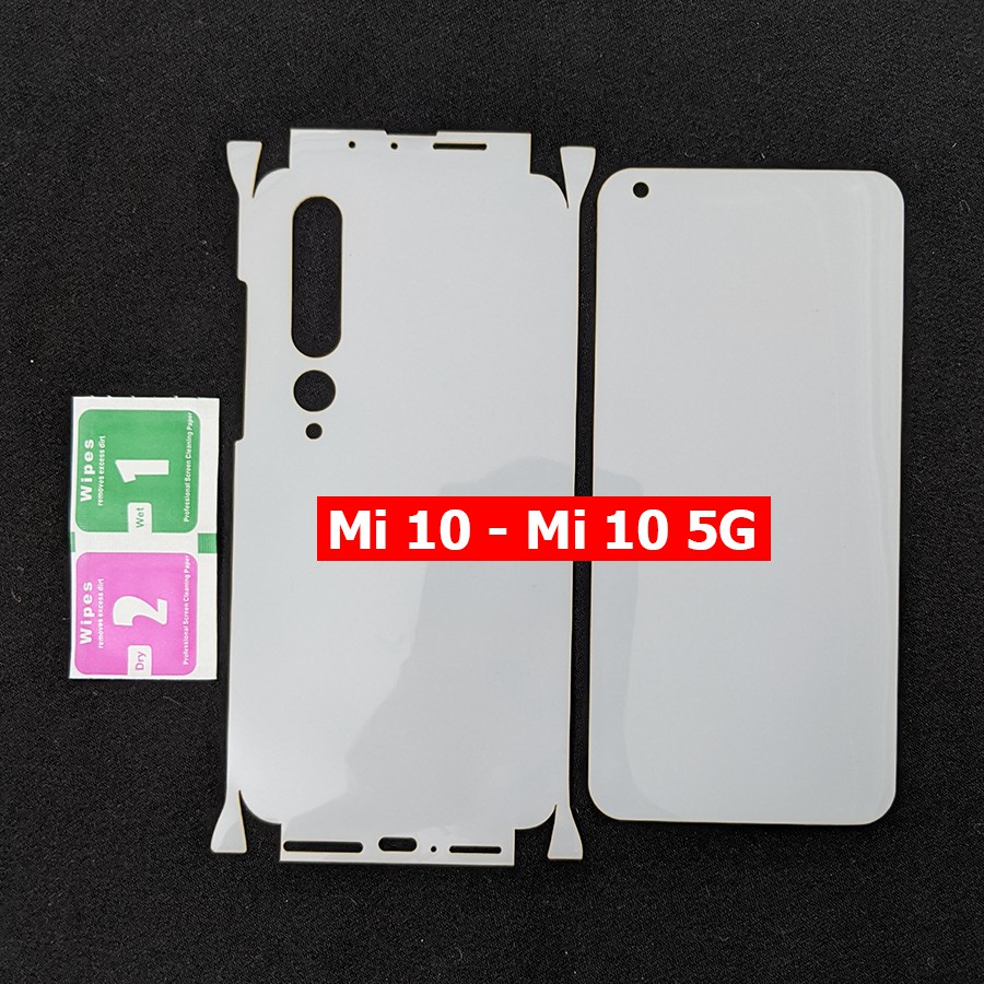 Bộ dán full màn hình lưng viền Xiaomi Mi 10 Mi 10 5G