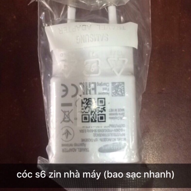 Cóc sạc nhanh s6 zin
