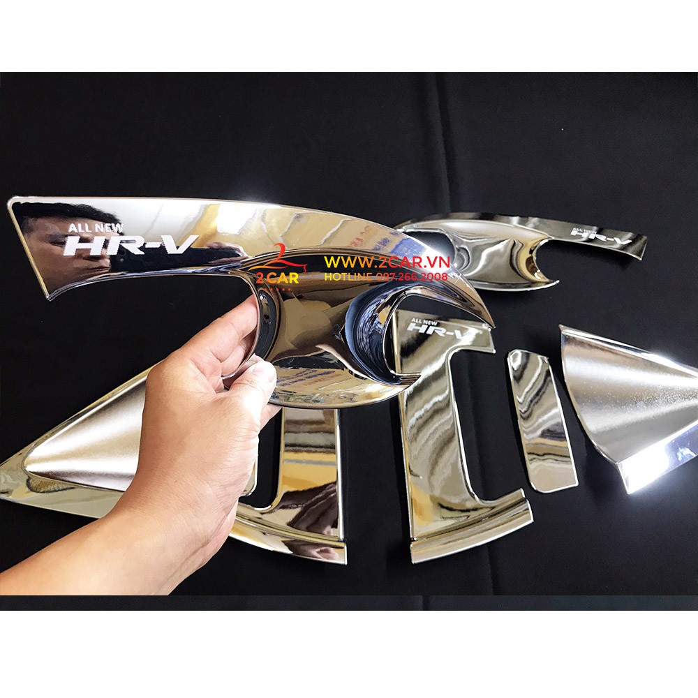 Bộ ốp tay, hõm xe Honda HRV 2018 - 2021, mạ crom cao cấp