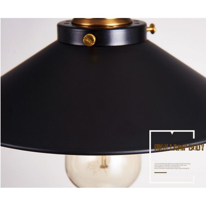 Đèn thả trần hình nón lá gắn đui vàng đồng hiện đại trang trí nhà hàng, đèn thả bàn ăn