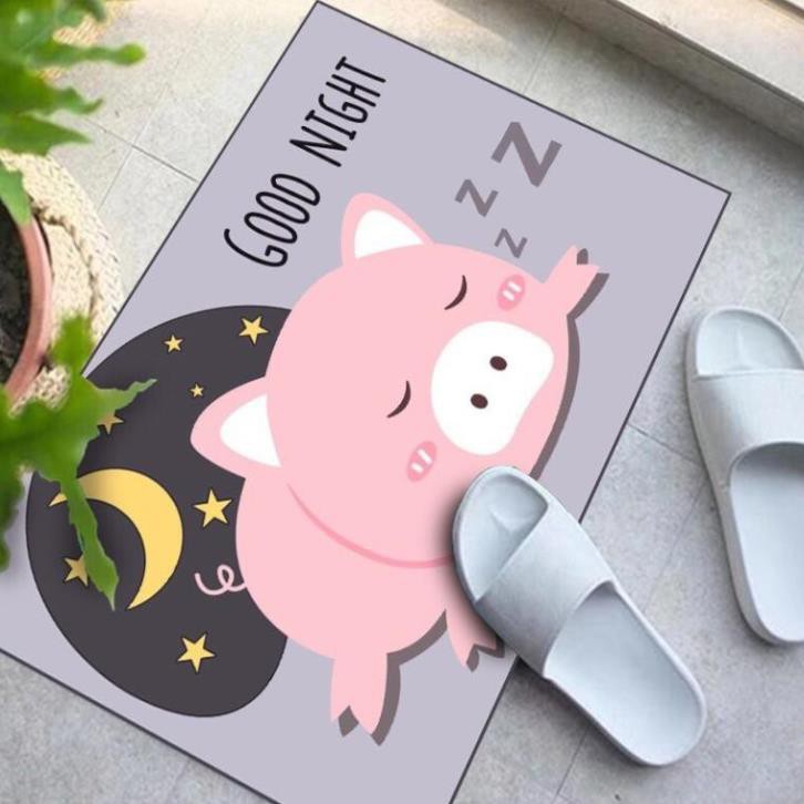 Thảm lau chân hình thú❤️thảm chùi chân hình thú❤️chống trượt kháng khuẩn 40*60cm