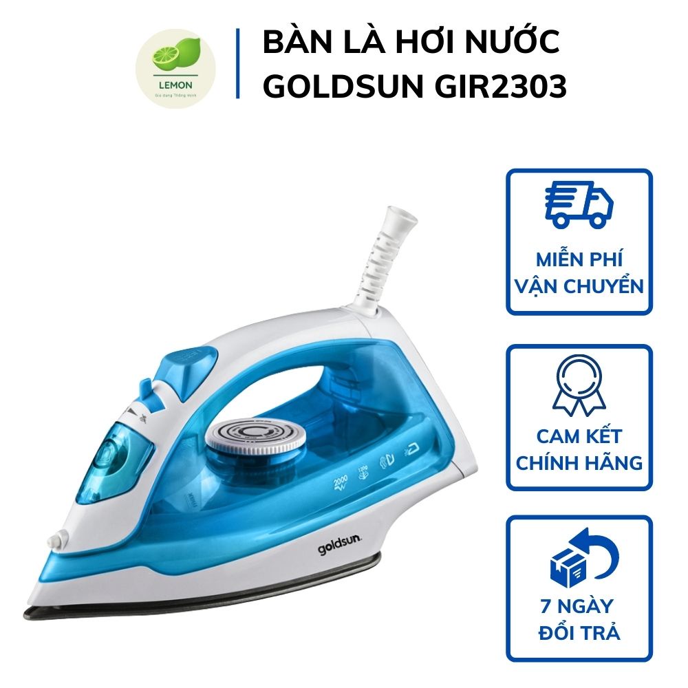 Bàn Là Hơi Nước Cầm Tay 2 In 1 GOLDSUN GIR2303 - Bàn Ủi Quần Áo Nhò Gọn Du Lịch - BẢO HÀNH 12 THÁNG