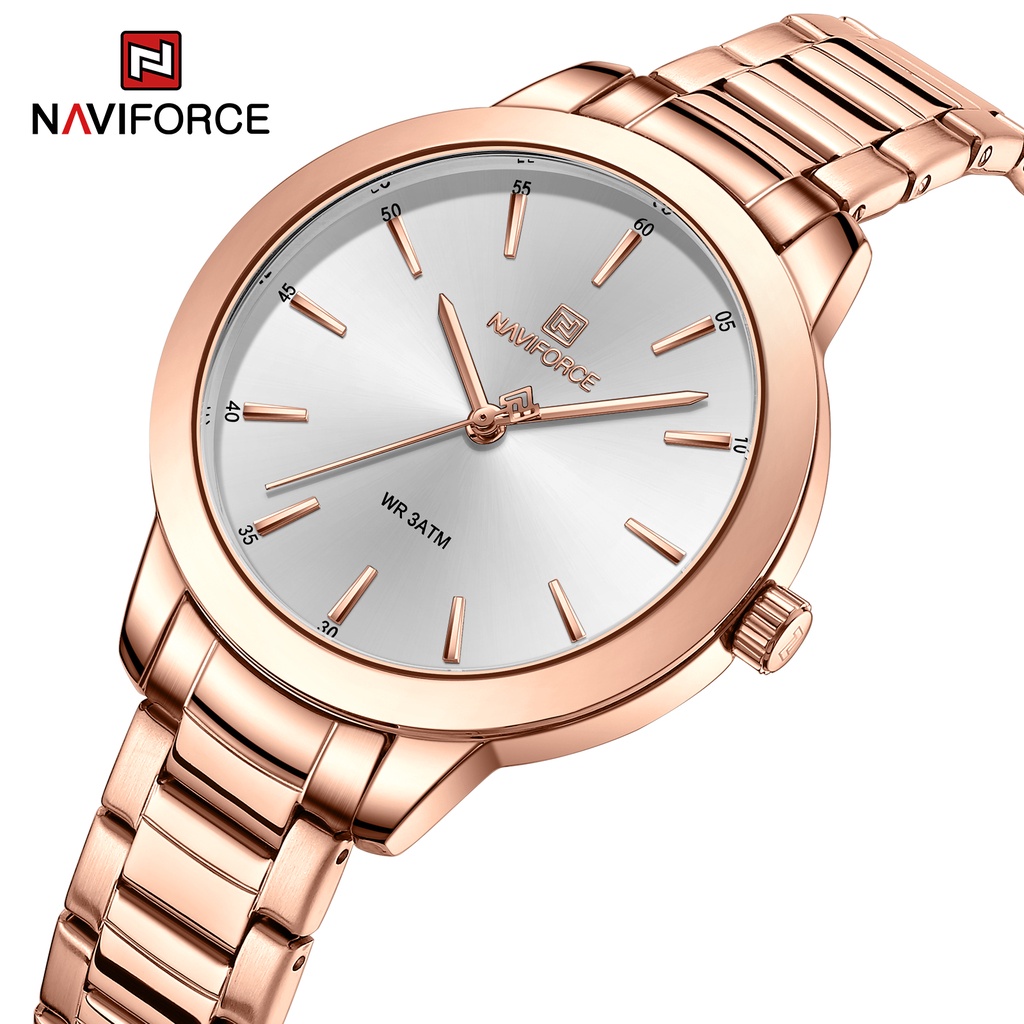 Đồng Hồ Quartz NAVIFORCE Chống Thấm Nước Đa Năng Chất Liệu Thép Không Gỉ 5025