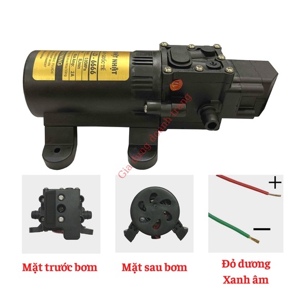 Máy bơm tăng áp mini 12v, Máy bơm phun sương 12v