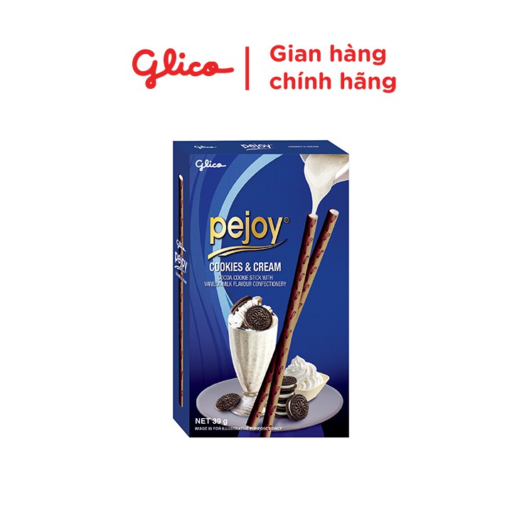 Combo 4 hộp Bánh Que Pejoy Nhân Kem Cookies & Cream 39g