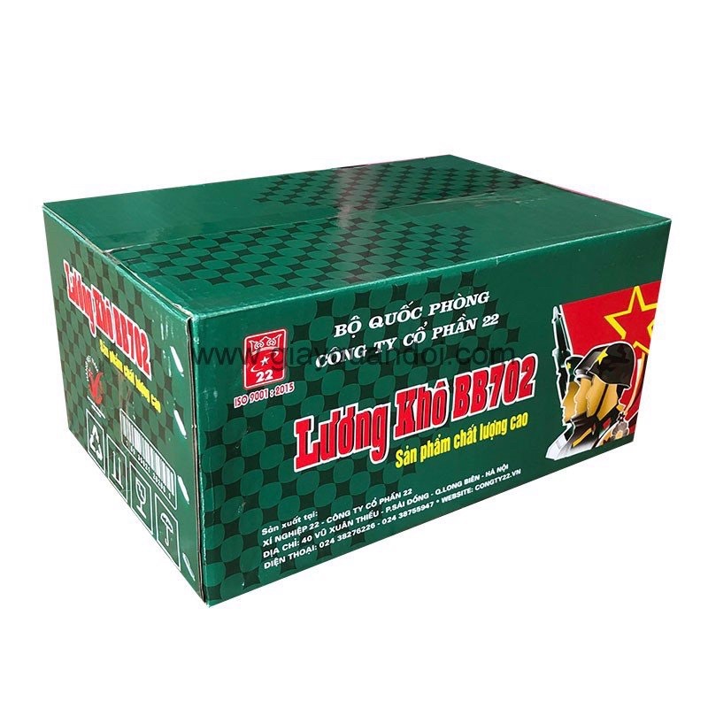 Thùng 6 Hộp x 700gr Lương Khô BB702 Bộ Binh