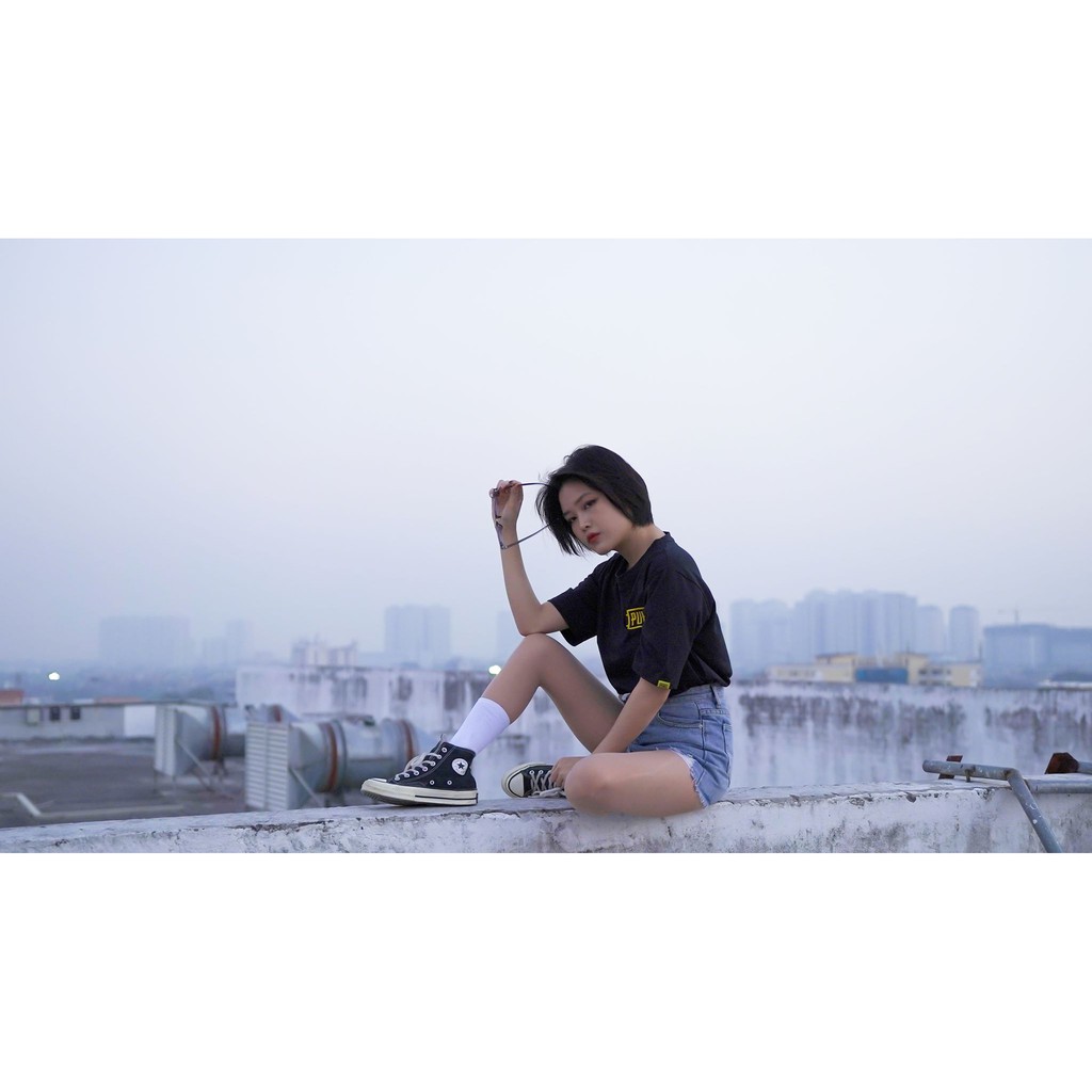 Áo thun Unisex nhãn PlayerUnknown's Battleground chính hãng, logo thêu