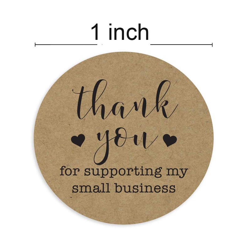 Bộ 500 Miếng Dán Trang Trí In Chữ thank you Dễ Thương