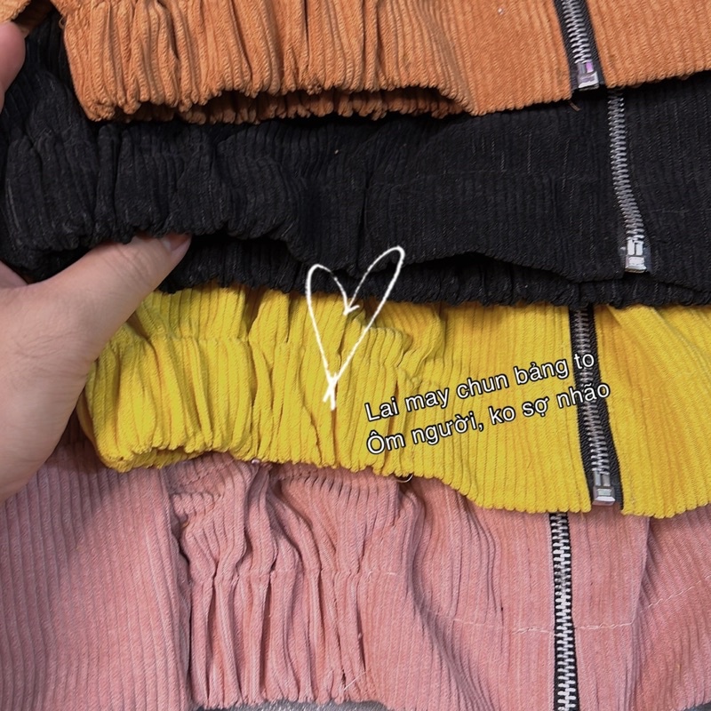 Áo Khoác Nữ Lửng Có Nón Bo Eo_Chất Nhung Tăm Dày Dặn Nhiều Màu Hot_Freesize 40-62kg_AK67